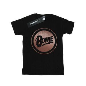 David Bowie Mens Rose Gold Circle T-Shirt / Black